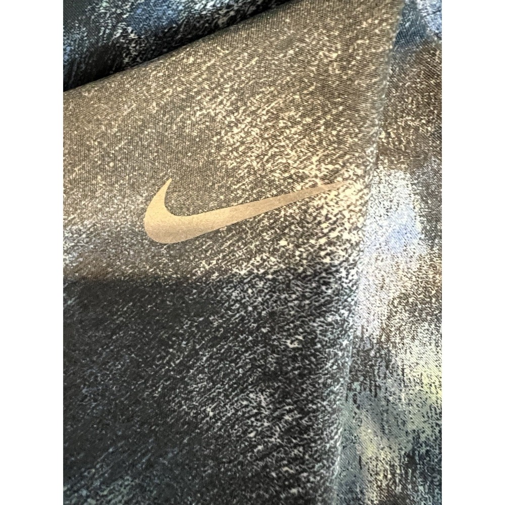 Nike One Dri-Fit Leggings Womens M Blue Black Athletic Stretch Pants - Picture 5 of 6